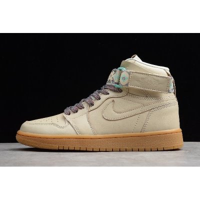 Nike Erkek Air Jordan 1 Retro High Strap Açık Krema Basketbol Ayakkabısı Türkiye - KO6N58UU